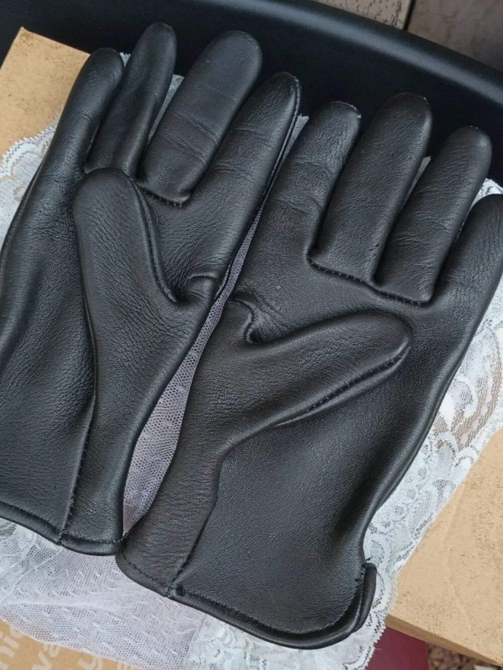 Motocycle Gloves by Iron & Resin (Elk Gloves), S, off black, EPC